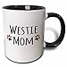 3dRose Westie Dog Mom Mug, 11 oz, Black