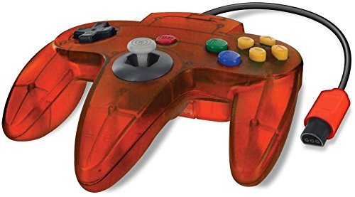 Original Style N64 Wired Controller Gamepad 2 Pack for Nintendo N64 Video Game Console (Green/Flame)