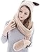 Pulama Varied Animal Hat Gloves Scarf 3 in 1 Set -Costume Hood Toy (Rabbit Khaki)