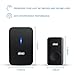 No Battery Required Wireless Doorbell, IP55 Waterproof  2 [Self-Powered] Push Button and 1 Plug-in Receiver, 58 Chimes with 4 Level Volume and LED Flash [ Black, 2018 Upgraded ]