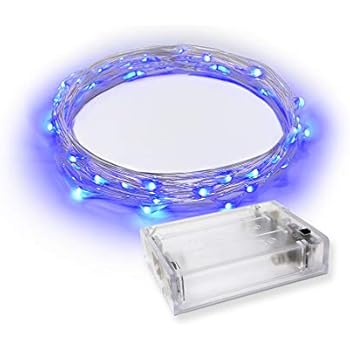 RTGS Products 30 LEDs Lights Indoor and Outdoor 9.5 FEET String Lights, Fairy Lights Battery Powered for Patio, Bedroom, Holiday Decor, etc (Blue)