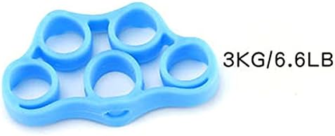 Hand Strength Grip &amp; Finger Stretcher - Strength Trainer（3KG/6.6LB-5KG/11LB） for Golf Grip, Guitar Finger, Forearm Exercise, Cycling, Climbing, Prevention and Rehab (Sky Blue + 3KG/6.6LB)