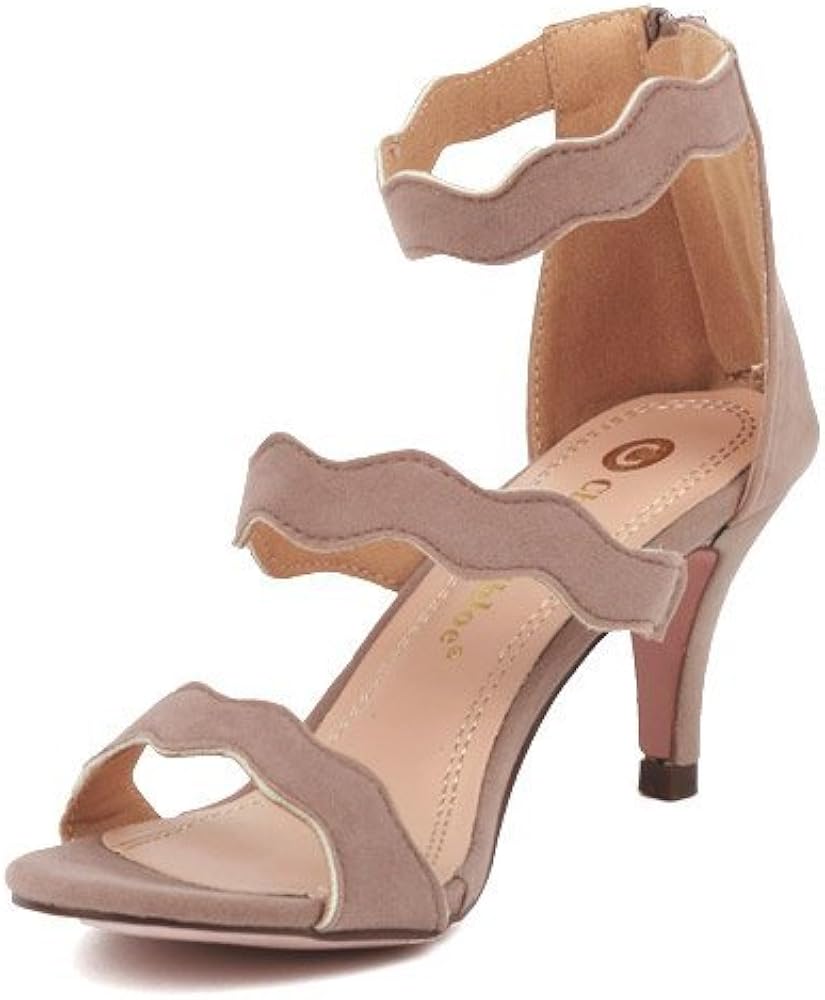 taupe low heel sandals