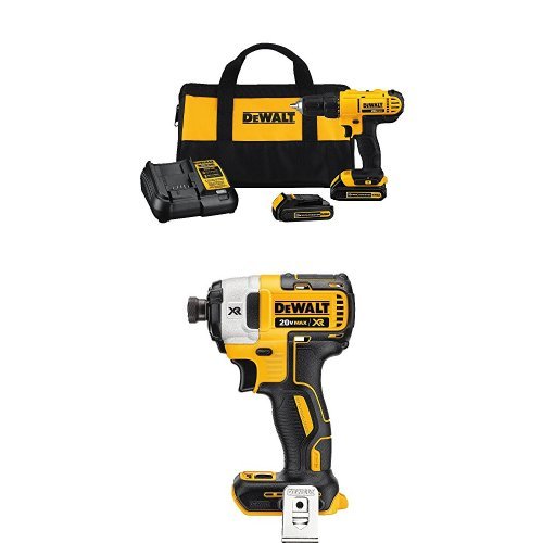 Click Here to See More Images Dewalt DCD771C2 20V MAX Cordless Lithium-Ion 1/2 inch Compact Drill Driver Kit with 20V MAX XR Li-Ion Brushless 0.25