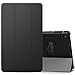MoKo Case for All-New Amazon Fire 7 Tablet (7th Generation, 2017 Release Only) - Ultra Lightweight Slim Shell Stand Cover with Frosted Back for Fire 7, Black (with Auto Wake/Sleep)
