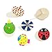 MagiDeal Creative Unfinished Wood Wooden Spinning Top for Children Kids Toys Painting Art Pack of 5