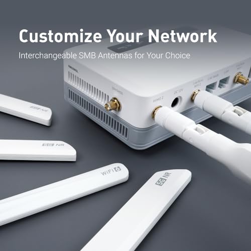 GL.iNet GL-XE3000 (Puli AX) 5G Router with Dual SIM Card Slot, Wi-Fi 6 Cellular Routers, Built-in Battery, Multi-WAN, VPN, OpenWrt, Secure 5G Router for Office, Retail, Events, Business