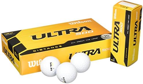 Wilson Ultra 500 Distance Golf Ball (15-Pack), White