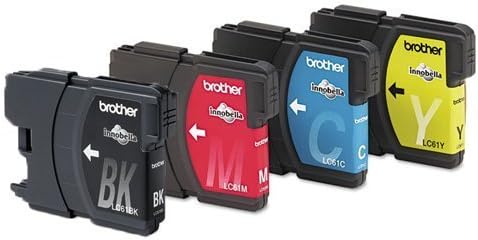 Brother LC61 (LC-61) Color (Bk/C/M/Y) Ink Cartridge 4-Pack