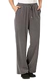 Women's Plus Size Tall Sport Knit Pants With Drawstring Elastic Waist