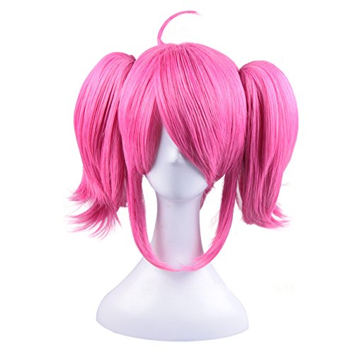 DAZCOS Luminosity Lady Star Guardian Lux Cosplay Wig with Ponytails Pink
