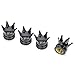 Dreamer Car Crown Style ABS Plastic Valve Stem Caps Car Wheel Valve Caps(black,4 pcs)