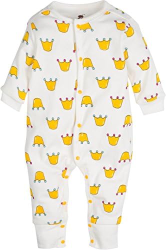 Winter California 100% Cotton 2-Layer Cool Weather Baby Pajamas Sleeper (6-12 months, Crowns)