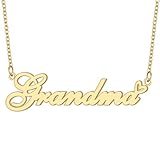 Grandma Personalized Name Necklaces 18K Gold Plated
