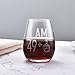 Wine Glass 49 + One Middle Finger 50th Birthday Gift for Men Women Funny Stemless Wine Glass Unique Gifts for Friend Wine Lover Turning 50 Perfect Party Decoration Big Capacity Better Sober Up 15Oz