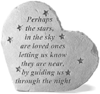 Perhaps The Stars In The Sky Heart Shaped Memorial Stone