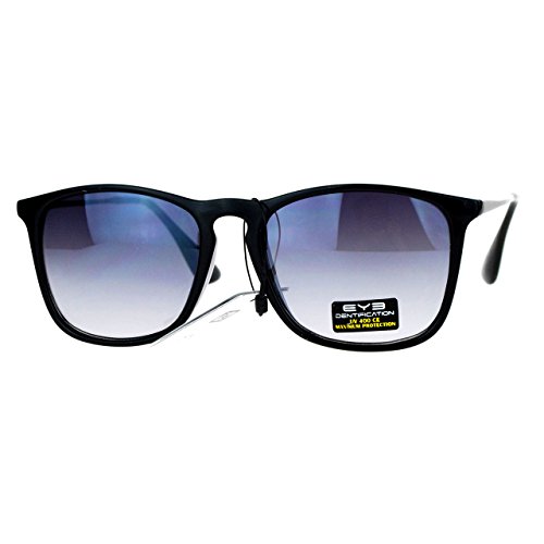 UV Protection Unisex Sunglasses Classic Hipster Square Frame Shades Black