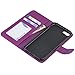 Abacus24-7 iPhone 7 Case, Wallet with RFID Blocking Flip Cover, Purple