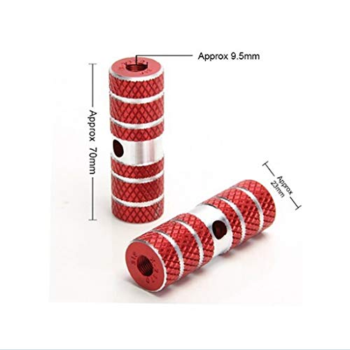Mantain Bike Foot Pegs, Aluminum Alloy Lead Foot BMX Pegs One Pair Two Pair (red-Two Pair)