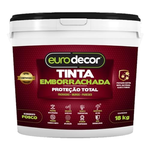 Super Tinta Emborrachada 18kg Contra Infiltrações Fissuras Acabamento Fosco (Areia)