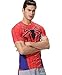 Red Plume Men's Compression Sports Fitness Shirt Armor , Men Spider T-shirt (XL)