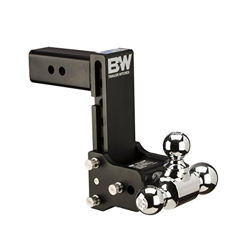 B&W TS20049B Tow & Stow Receiver Hitch Tri-Ball 1 7/8" x 2" x 2 5/16" with 2.5" Receiver - 7" Drop / 7.5" Rise