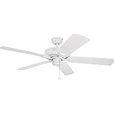 Honeywell Ceiling Fans Belmar 52 Inch Ceiling Fan Without Light, Outdoor Ceiling Fan with Pull Chain, Tri-Mount Traditional 5