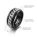 Men's Chain Ring Stainless Steel 8mm Biker Spinner Rings Jewelry for Men Grooved Edge, Size 7-14