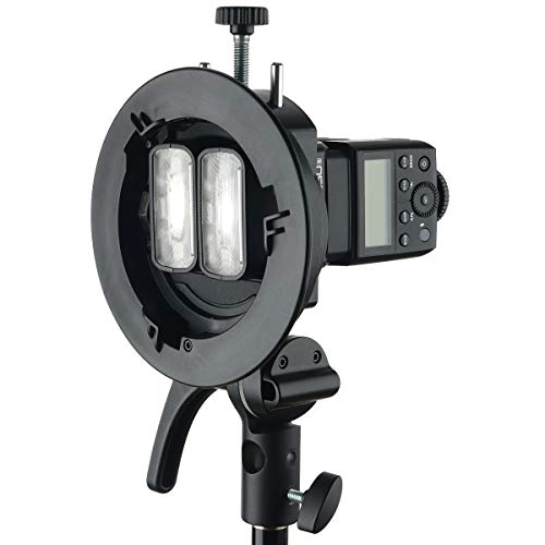 Godox S2 S-Type Bracket Bowens Mount Compatible with Godox V1 AD200Pro AD400Pro AD200 V860II TT685 TT600 TT350, Large Adjustment Handle, Integrated Umbrella Mount and More Compact - Thumbnail 3