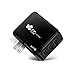 EC Technology 4A 3 port 20W USB Wall Charger with Auto IC (Foldable Plug) Adapter for iPhone SE/6s/6/6 Plus, iPad Air 2/Pro/mini 3, Galaxy S7/S7 Edge/S6/S6 Edge/Edge+, Note 5, LG G5 and More - Black