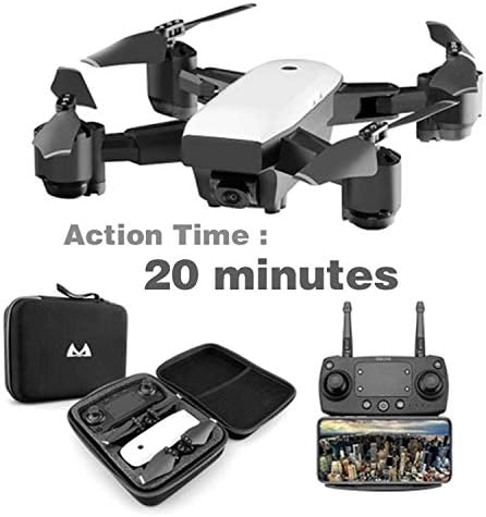 Drone with HD 1080P WiFi Camera Hovering FPV Quadcopters 5MP Folding RC Helicopter Storage Bag Toy for boy s20w