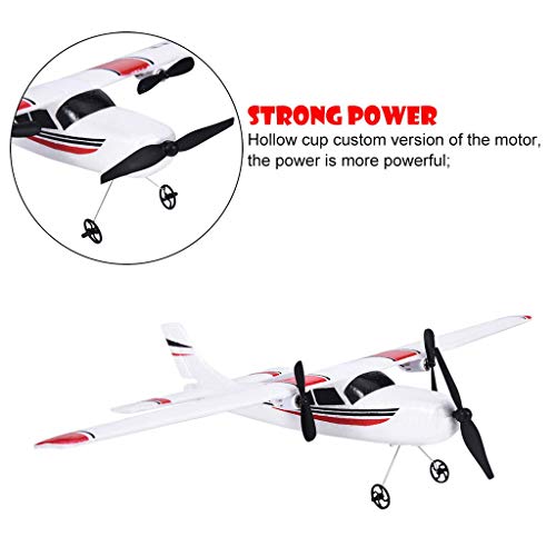 FX-801 RC Plane, 2.4GHz 2CH EPP Remote Control Airplane RTF Ready to Fly Toy Aircraft Model for Beginner, 310mm Wingspan, Built-in Gyroscope (FX-801)