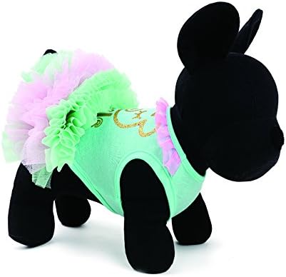 2017 New Arrival Spring Summer Pet Dress Tulle Dog Dresses Pet Dog Cat Clothes Puppy Cute Skrit Two Colors Size XXS-L For Chihuahua (XXS, Green)