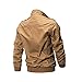 ZooYung Men's Casual Winter Cotton Military Jackets Outdoor Coat windproof windbreaker(2701-Khaki-XL)
