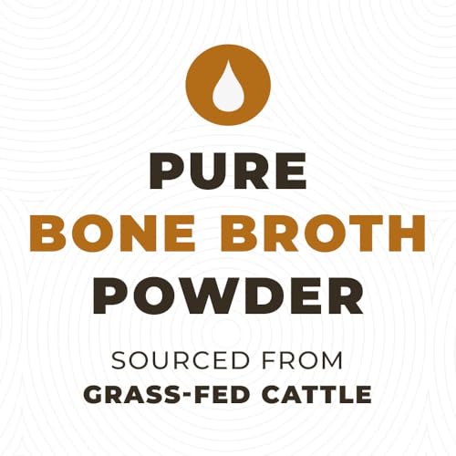 8oz Beef Bone Broth Powder for Dogs and Cats – Premium Grass-Fed Beef Broth Topper for Cats and Dog