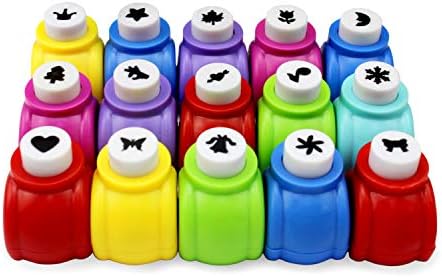 Mini Paper Punch Set Scrapbooking Punches 15 Pieces Multi-Pattern DIY Handmade Hole Puncher Personalized Craft Paper Punchers for Festival Papers Greeting Cards Valentine Gift Decoration(Pack of 15)