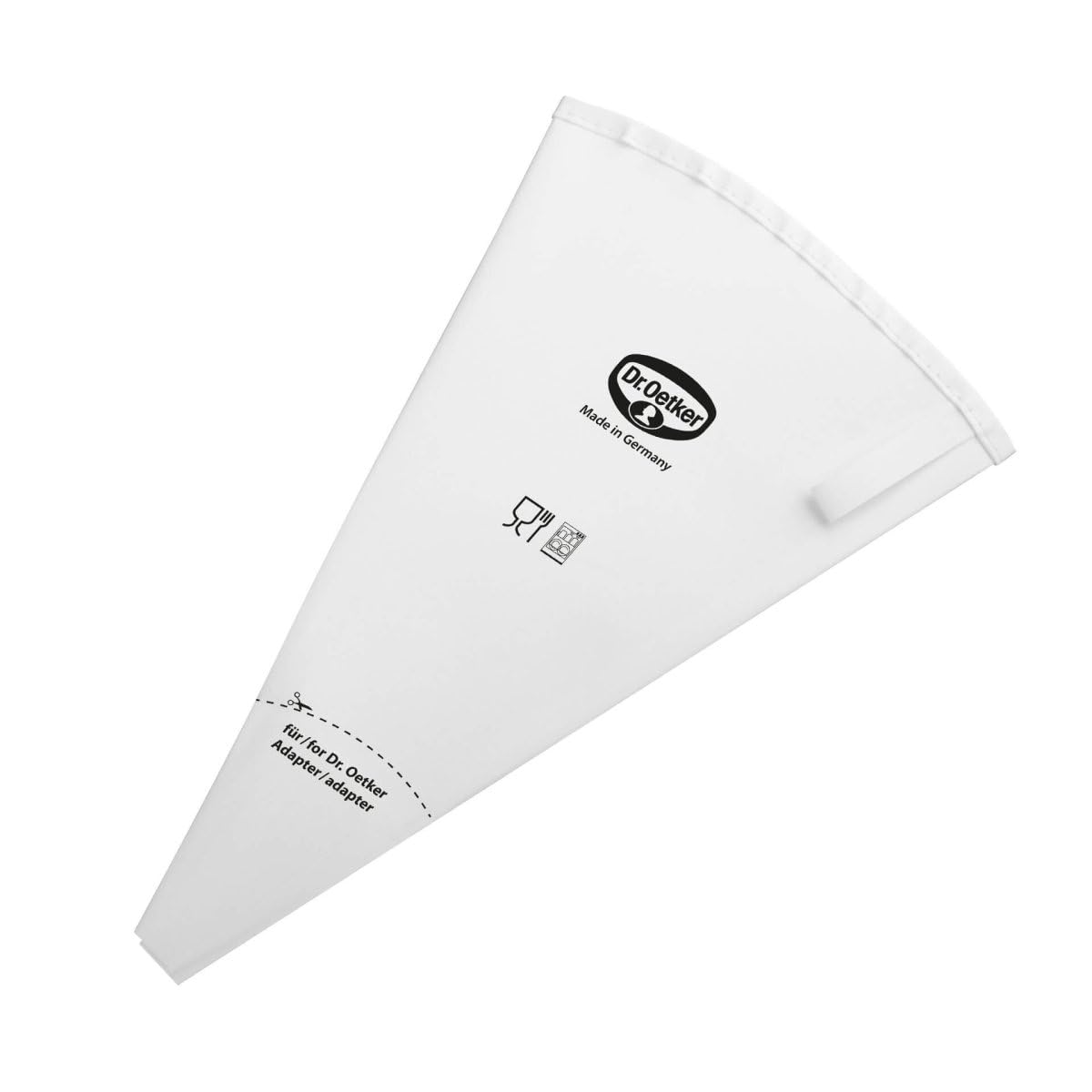 Dr. Oetker 3500 Nozzle Manufacture Cotton Piping Bag 28 cm, White, 28 x 10 x 1 cm
