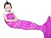 Coroler Kids Crochet Mermaid Tail Blanket with Scales Patterns All Seasons,Rose Pink