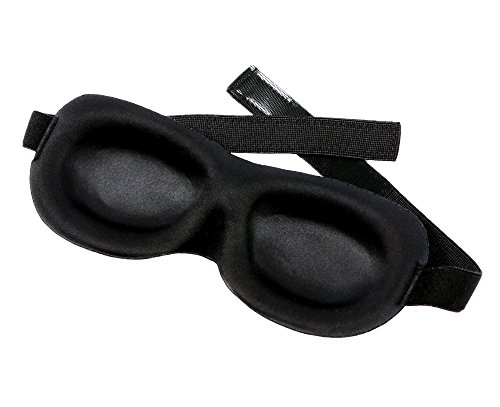 EyeSnugs - Sleep Mask - Contoured Sleep Mask with Ear Plugs and Carry Pouch - by TravelSnugs (Black)