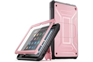 DJ&RPPQ Case for All-New 8in Tablet Case Built-in Screen Protector, Built-in Bracket, Adult and Kids Friendly Protective case,Incompatible with Samsung iPad TCL- Pink