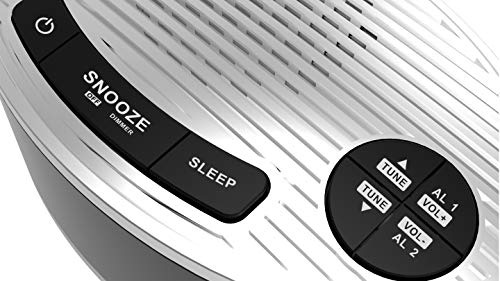 iTOMA Alarm Clock Radio,FM Radio,Dual Alarm,Buzzer and Radio Ringtone,Perpetual Calender,USB Charging Port,Manual Dimmer, Snooze,Sleep Timer,Battery Backup(CKS301) - Thumbnail 4