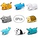 Hipoco Cable Animal Bit - 8 Pcs - Cute Animal Cable Protector Compatible with Phone USB Cords Sleeves