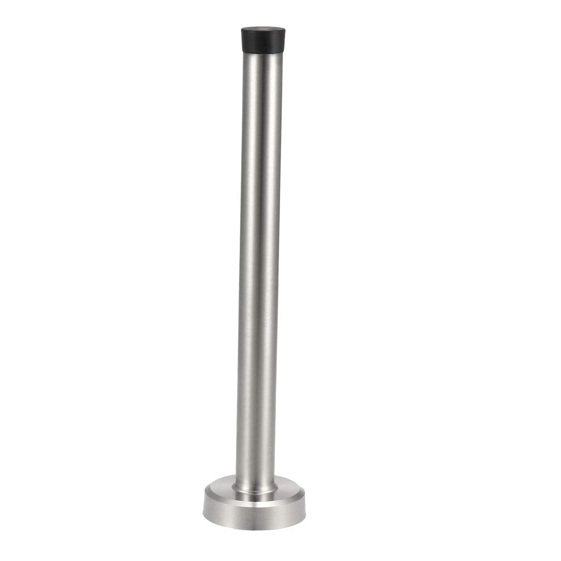 sourcing map Door Stopper Stop Sound Dampening Rubber Bumper Wall Protector Mount 201 Stainless Steel with Screws 200mm Height