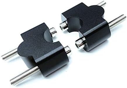 DishKooker Modified for B-MW G310R G310GS 17-18 Riser Heightening Handle Increase Handlebars Adapters （ black ）