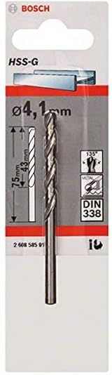 Bosch Professional HSS-G DIN 338 Drill Bit 4.1 x 43 x 75 mm Metal