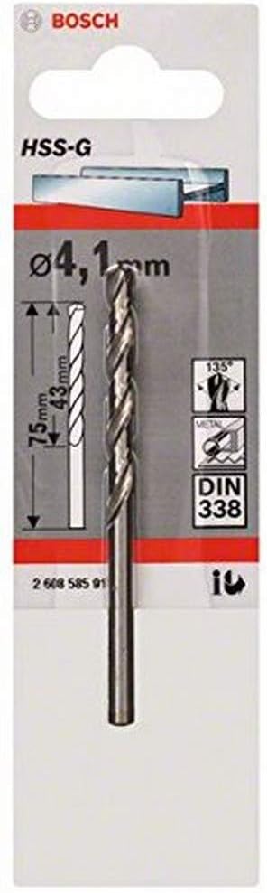 Bosch Professional HSS-G DIN 338 Drill Bit 4.1 x 43 x 75 mm Metal
