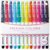 Pilot Frixion Colors Erasable Marker - 12 Color set /Value set Which Attached the Eraser Only for Friction