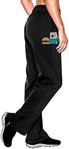 DoDo Women's Adventure Time Jake &amp; Finn Running Pants M Black