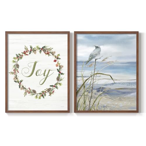 Renditions Gallery Set of 2 Peel & Stick Framed Prints, Abstract Wall Art, Wint…
