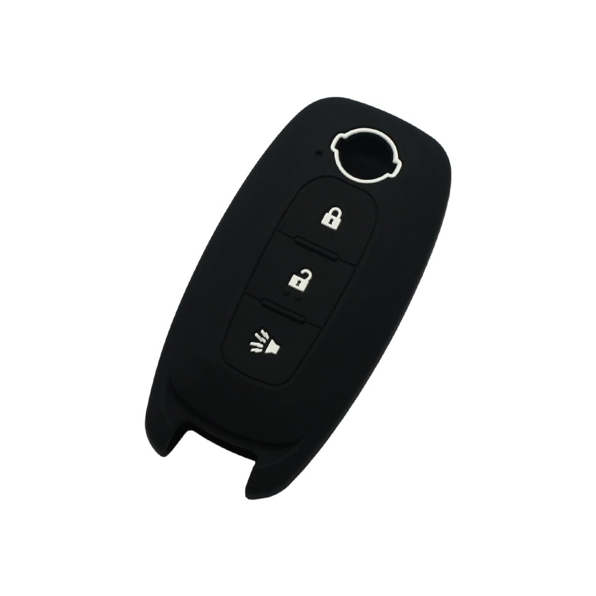 BROVACS Silicone Cover Protector Case Holder Skin Jacket Compatible with NISSAN 3 Button Smart Remote Key Fob CV2509 Black